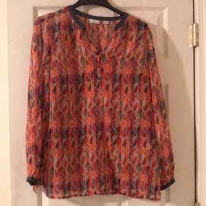 Liz Taylor shear blouse